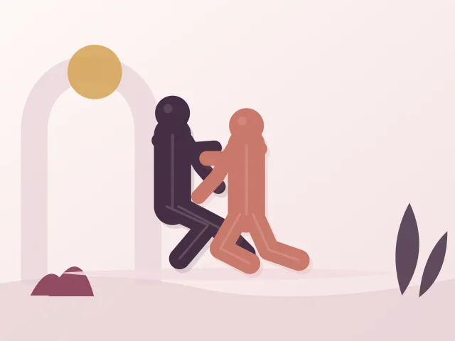 Abstract editorial illustration of the position The Embrace
